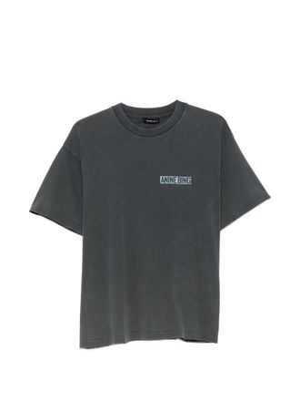 Anine Bing Cade Tee Palm - Washed Black