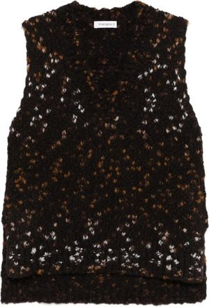 KANGRA Top con scollo a V - Marrone