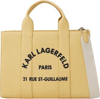 Karl Lagerfeld Cabas Villa La Vigie - Dames - Shoppers - Geel - ONE Size - Tassen