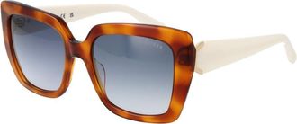 Guess Womens Gu7764 Tortoisewhite Square Sunglasses - Brown - One Size
