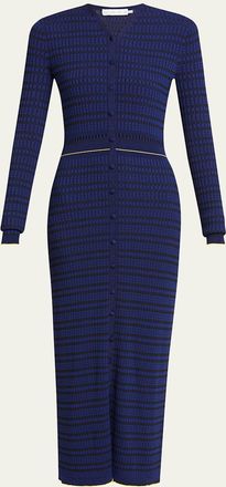 Proenza Schouler Ivanna Long-Sleeve Micro Check Dress