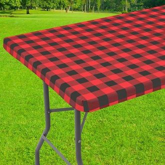 OEM 1 Tovaglia Rettangolare Da Picnic, Elastica, Impermeabile, In Vinile Laminato, A Quadri, Per Pranzi, Campeggio E Altri Usi