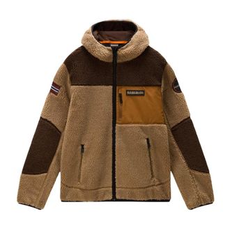 Napapijri Yupik FZH 6 - Heren - Sweatshirts & Hoodies - Bruin - Maat: S Zijde