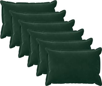 vidaXL Coj&iacute;n Con Almohada Houten 6 Uds. Verde Oscuro Terciopelo Vidaxl