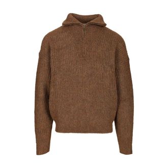 Isabel Marant Dinan Jumper - male - Isabel Marant - V-neck Knitwear - Brown - S - Knitwear