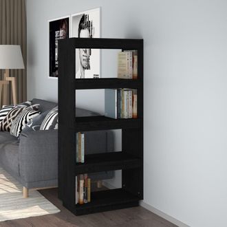 vidaXL Vidaxl - Estanter&iacute;a/divisor De Espacios Madera Pino Negro 60x35x135 Cm