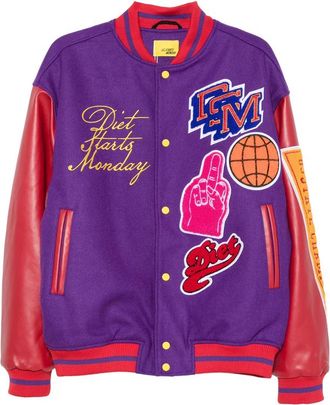 Diet Starts Monday Patch-detail Bomber Jacket