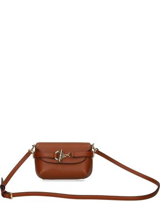 Lauren Ralph Lauren buckle-detail leather crossbody bag - women - Calf Leather - One Size - Brown