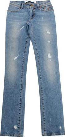 Siviglia Jeans met Scheuren en Strepen - Dames - Regular Fit Jeans - Blauw - W25 - Jeans