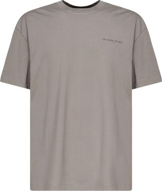 Ih Nom Uh Nit Katoen Logo Print Crew Neck T-shirt - Heren - T-shirts - Grijs - 2XL - Katoen - Tops