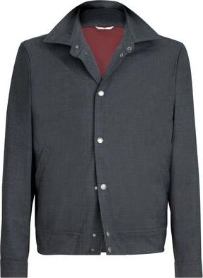 Brunello Cucinelli Virgin wool fresco outerwear jacket in Dark Grey at Nordstrom, Size 58 It