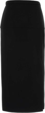 Valentino Garavani Womens Black Wool Skirt - Size EU 36 (Womens)