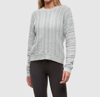tentree Regular Cotton Yarn Sweater In Light Grey Heather