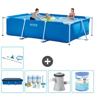 Intex Piscina Con Estructura Rectangular - 300x200x75 Cm - 7-piezas S40152