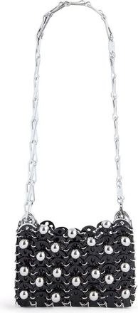 Paco Rabanne Nano 1969 beaded shoulder bag - women - Brass - One Size - Black