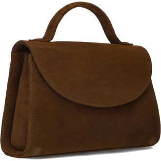 Unisa Bruine Su&egrave;de Schoudertas Zceasar - Dames - Tassen - Bruin - Maat: ONE Size Su&egrave;de