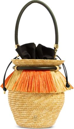 Le Nine Flying Amphora fringed bucket bag - women - Straw - OS - Neutrals
