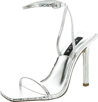 Aqua Womens Jsmin Strappy High Heel In Silver