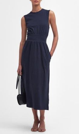 Barbour Maisie Midi Dress in Navy at Nordstrom Rack, Size 10 Us / 14 Uk