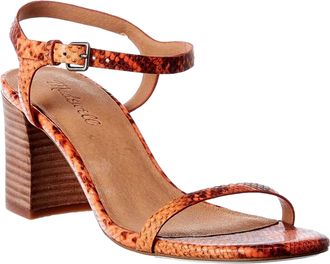 Madewell Holly Ankle Strap Snake Embossed Sweet Tulip Multi AM219-970 Womens