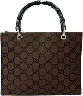 Gucci Pre-owned Handbags, female, Brown, Size: ONE SIZE Pre-owned Vintage Boston Bag