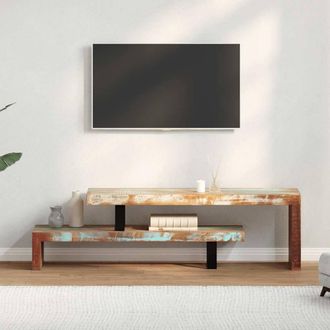 Berkfield Home TV Stand Solid Reclaimed Wood in Brown