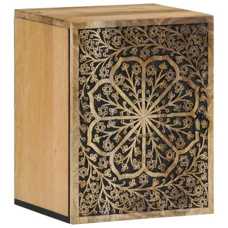 vidaXL Armario De Ba&ntilde;o De Pared Madera Maciza De Mango 38x33x48 Cm Vidaxl