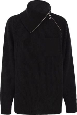 Sportmax Salpa Kasjmierblend Trui Met Rits - Dames - Truien - Zwart - Maat: XS Kasjmier