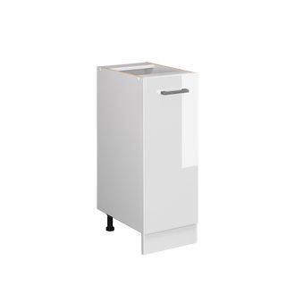 Vicco Mueble Bajo Universal R-line, Blanco Alto Brillo, 30 Cm Con Puerta, Sin Encimera Vicco