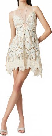 Elliatt Elliatt Kyla Eyelet Halter Mini Dress In Multi