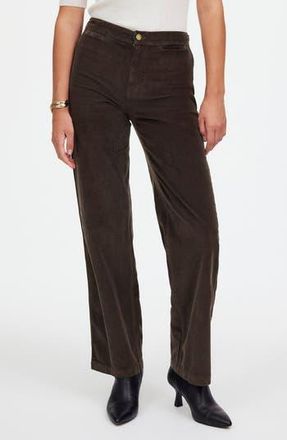 Madewell The Emmett Wide Leg Full Length Corduroy Pants: Welt Pocket Edition in Dark Carob at Nordstrom Rack, Size 23