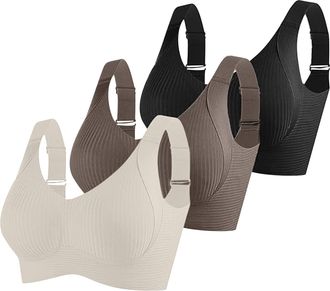 Generic Womens Sports Bra Seamless Yoga Push Up Breathable Bras for Womens Soft Sports Tank Bras Female Lingerie Bralettes Ladies Underwear Non Wired Push Up 