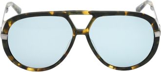 Abercrombie & Fitch 60mm Pilot Sunglasses in Coloured Havana /Blue at Nordstrom