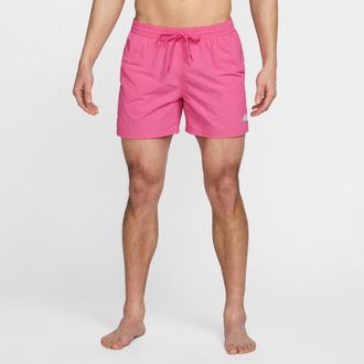 Nike Mens Swim Breaker 5 Fully Lined Volley Shorts in Pink | NESSF510-656