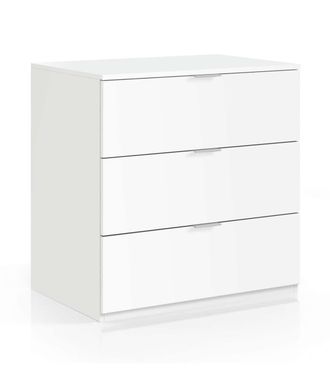 F.R.S. Frs - C&oacute;moda 3 Cajones Hierro En Acabado Blanco 80 Cm(alto)77 Cm(ancho)38 Cm(largo)