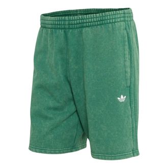 adidas Trefoil Essentials 7-Inch Fleece Shorts Asia Sizing Collegiate Green KZ3834