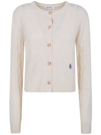 Sporty & Rich Src Cableknit Cashmere Cardigan