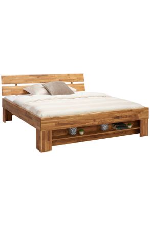 CARRYHOME Bett, Wildeiche, Holz, Wildeiche, massiv, 180x200 cm, Schlafzimmer, Betten, Einzel- & Doppelbetten