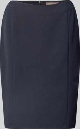 Christian Berg Knielanger Rock mit Teilungsn&auml;hten in Marine, Gr&ouml;&szlig;e 34