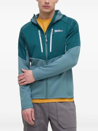 Jack Wolfskin Trainingsjack met ritssluiting en capuchon - Blauw