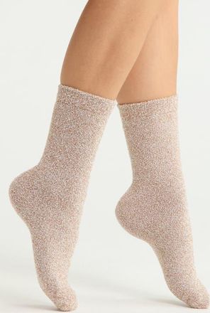 Nordstrom Assorted 2-Pack Cozy Dorm Crew Socks in Cozy Heart Neutral at Nordstrom, Size 9-11