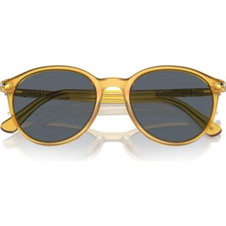 Persol 53mm Phantos Sunglasses in Rose Gold Black at Nordstrom