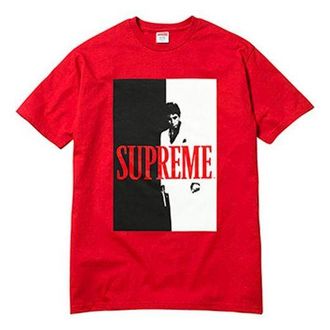 SUPREME FW17 Scarface Split Red Tee Red Black White SUP-FW17-0058