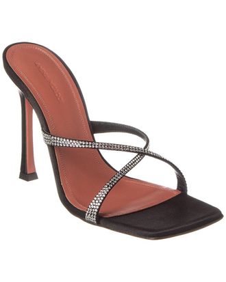 Amina Muaddi Amina Muaddi Adriana Crystal 105 Satin Sandal