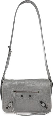 Balenciaga Le City Crossbody Bag - Heren - Tassen - Grijs - Maat: ONE Size Leer