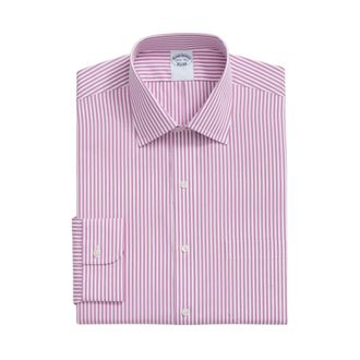 Brooks Brothers Pure Supima Katoen Regular-Fit Ainsley Kraag Jurkhemd - Heren - Zakelijke Overhemden - Paars - XS - Katoen - Overhemden