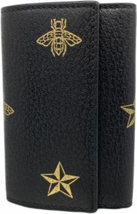 Gucci Vintage, unisex, Zwart, ONE Size, Leer, Pre-owned Leren Sleutelhouder