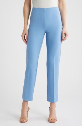 Anne Klein Hollywood Waist Straight Leg Ankle Pull-On Pants in Lagoon at Nordstrom, Size Xx-Small