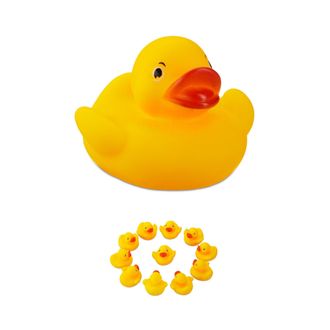 Relaxdays Relaxdays Set De 120 Patitos Para Ba&ntilde;o, Pato De Goma Para La Ba&ntilde;era, Amarillo