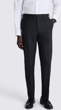 Vitale Barberis Italian Tailored Fit Navy Check Trousers